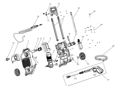 Part Location Diagram of NA084978 DeWALT CABLE